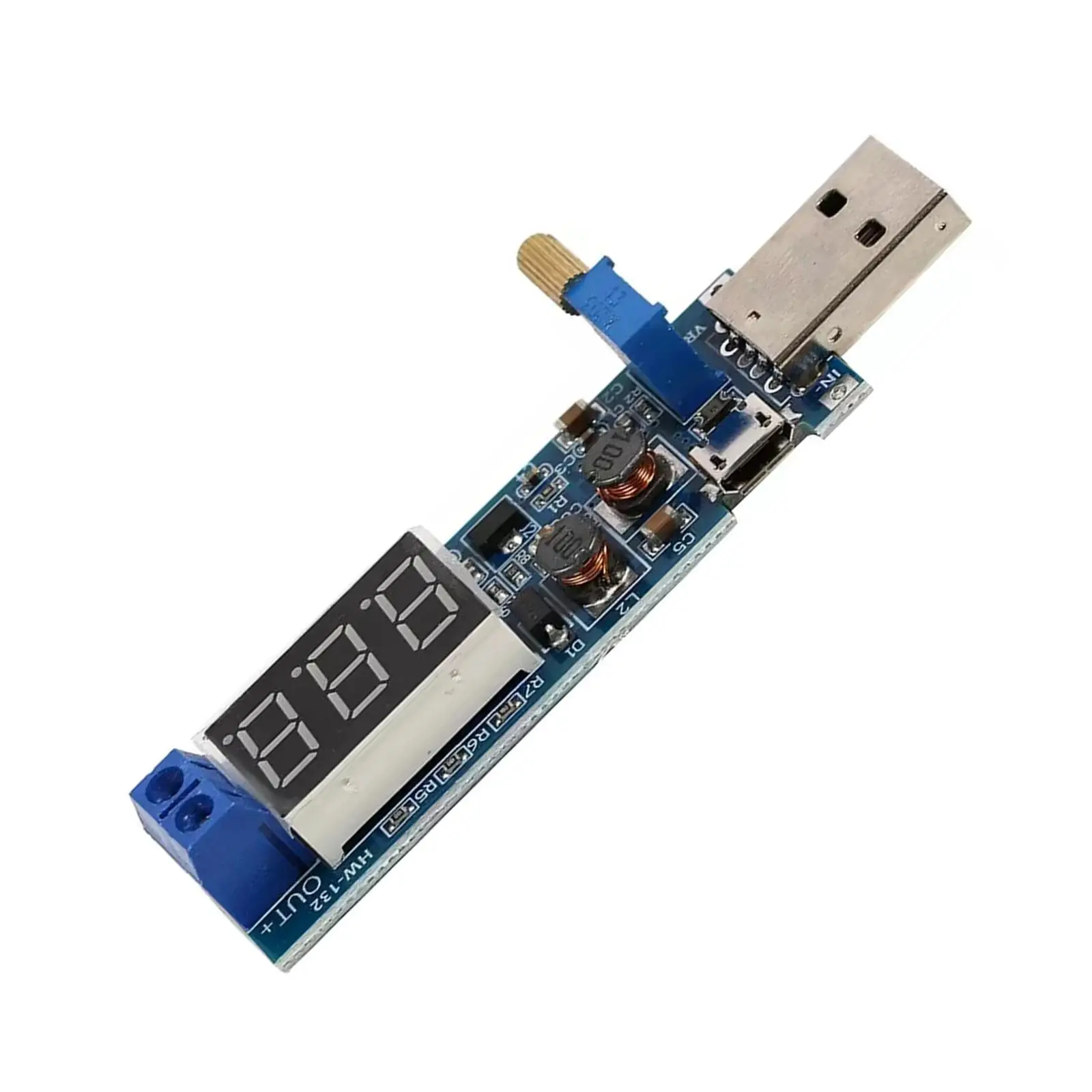 

Digital Voltage Regulator with LCD Display for USB Power Source