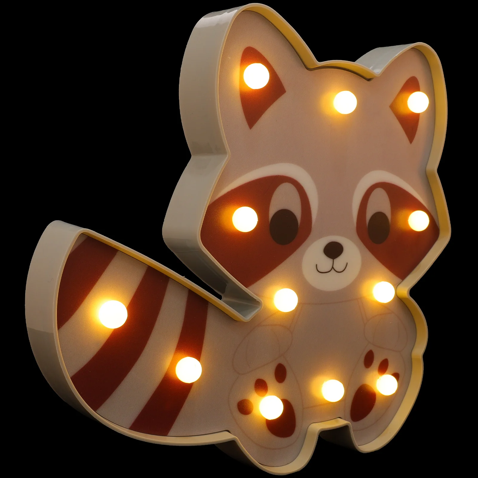 

s Raccoon Desk Night Light PVC Cartoon Night Light Animal Table Lamp Bedroom Living Kids Room Bedside Lamp Table