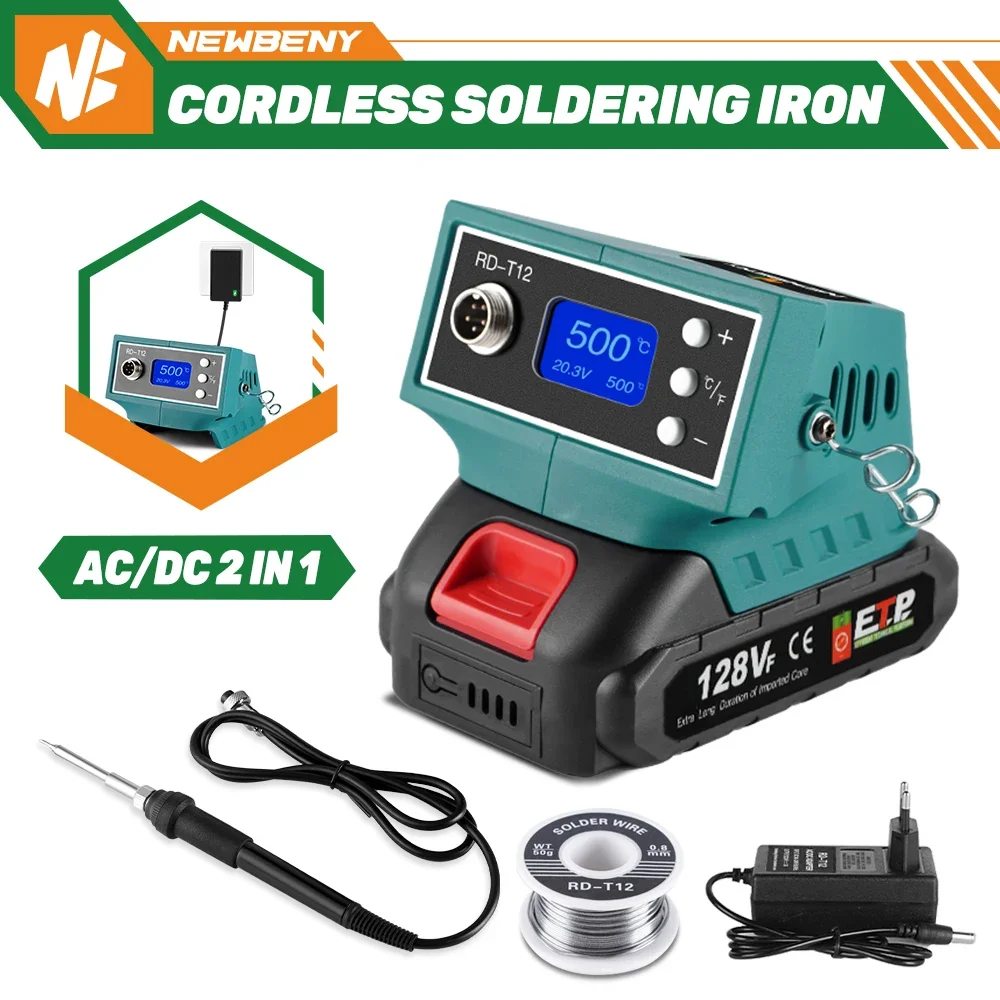 600W 500°C 2 IN 1 Smart Electric Welding Soldering Iron Digital Display Multifunction Household DIY Tools For Makita 18V Battery