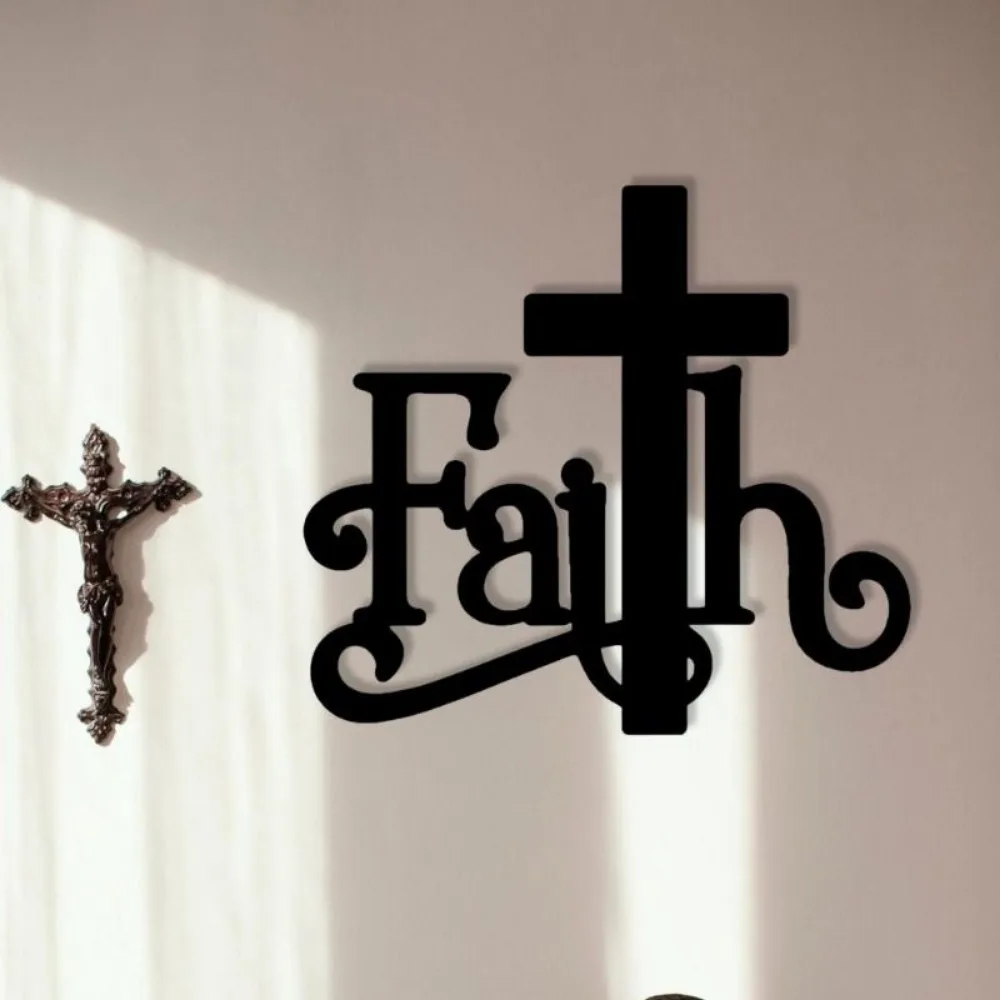 CIFBUY Metal Wall Art Bible Verse Scripture Sign Minimalist Iron Decor Home