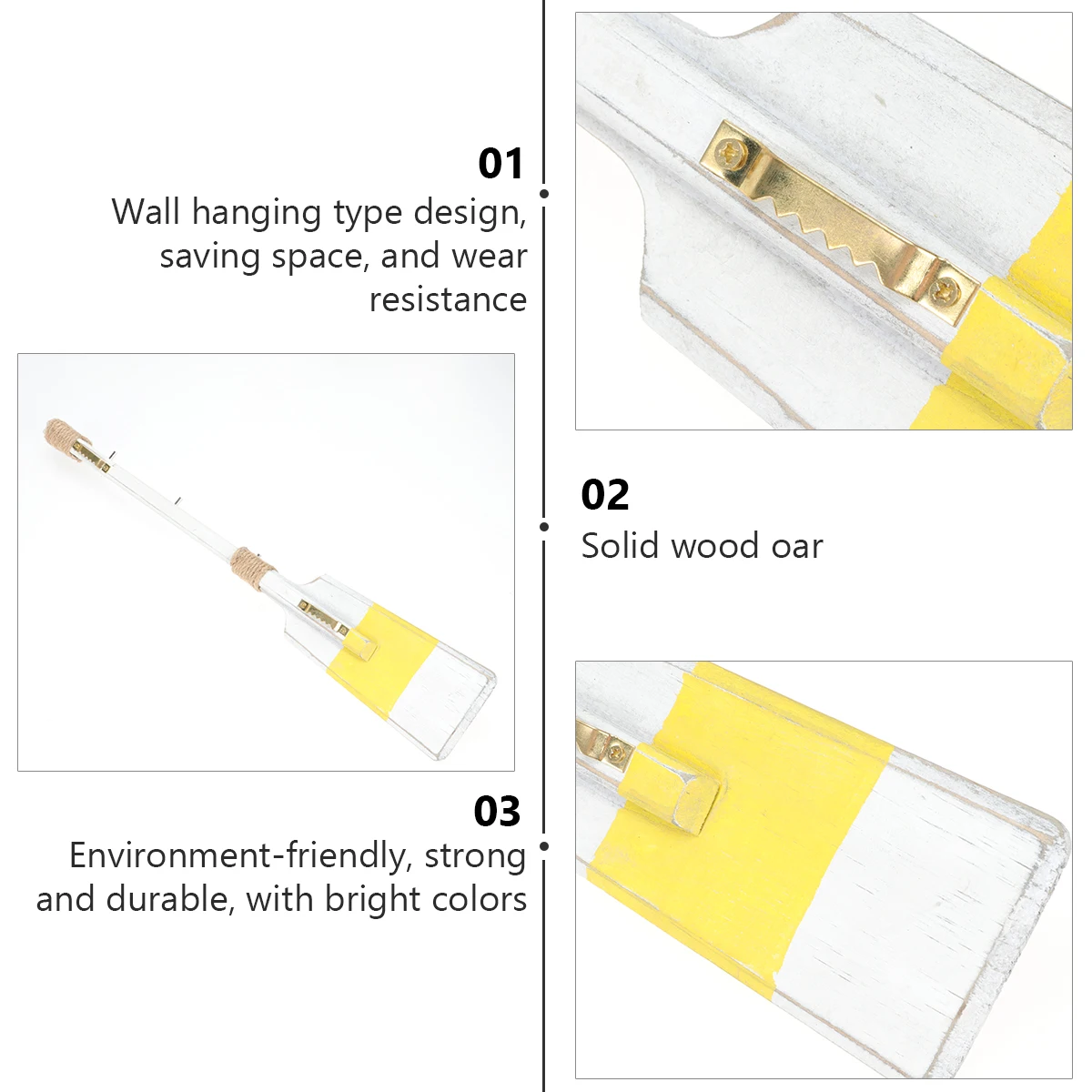 

SolidWoodHooks40cmYellowWallMountBoatPaddleMediterraneanStyleDecorativeKitchenBathroomBedroomGarageOfficeSpaceSavingDurableUse