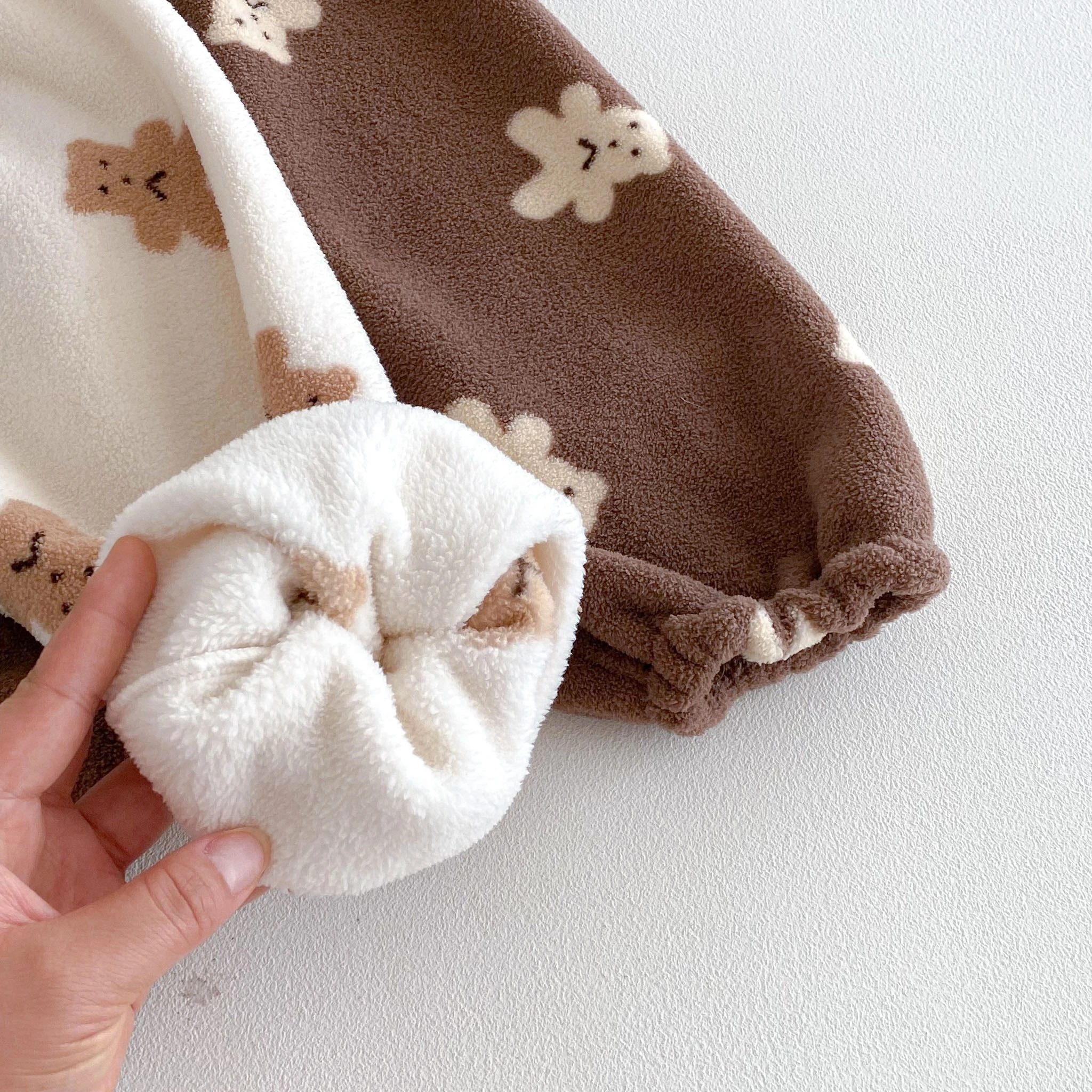 Herbst-Winter-Plüsch-Oberbekleidung + Hose Kinder 2-Teiliges Set Kinderkleidung Modischer Süßer Baby-Mädchen-Jungen-Freizeitmantel-Anzug 1-6 Jahre – Detail 10