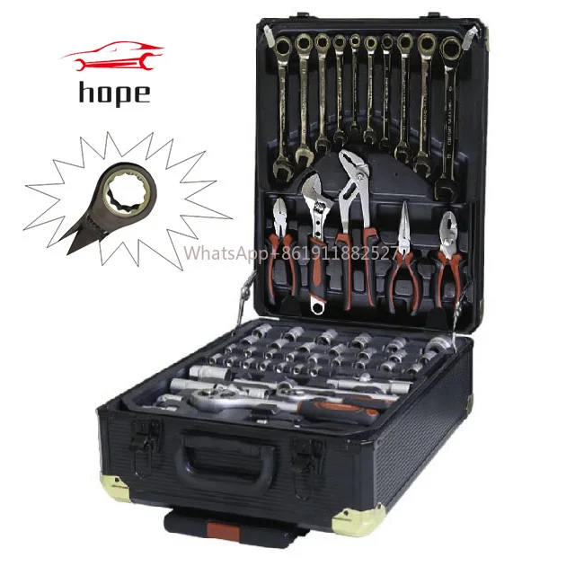 

186pcs Swiss Kraft Tool Sets Ratchet Wrench Socket Plier Screwdriver With tool Kit Hand Tools Set