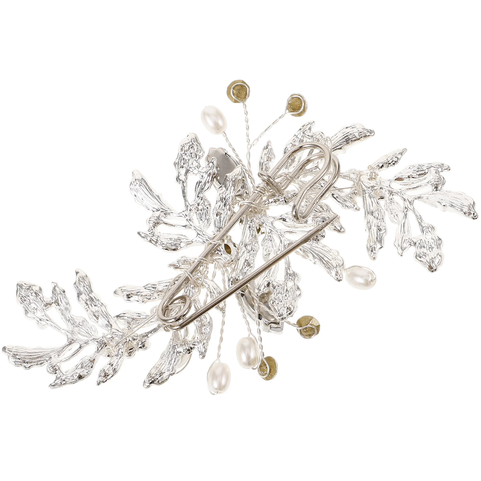 

Leaf Brooch Pin Rhinestone Decor Shiny Statement Brooch for Women Clothes Scarf Shawl Cardigan Decoration Pin for Clothes