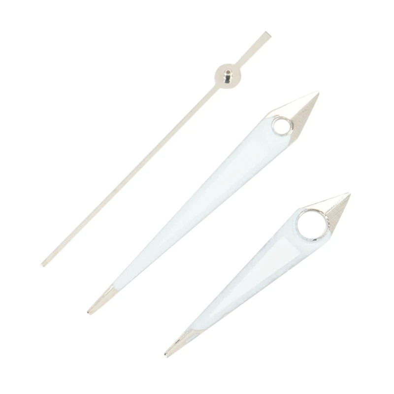 3X Watch Hands Silver Hands Watch Green Super Luminous Suitable For NH35, NH36 Movement B