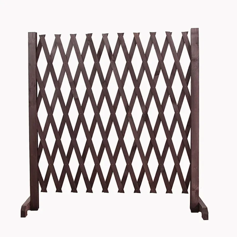 

Outdoor preservative wood fence outdoor yard vine climbing frame decoration telescopic partition fence indoor pet