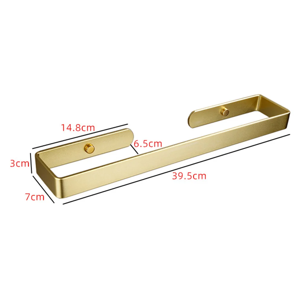 Toalheiros auto-adesivo para o banheiro, nenhum soco Kitchen Towel Bar, ouro, 15,5 pol