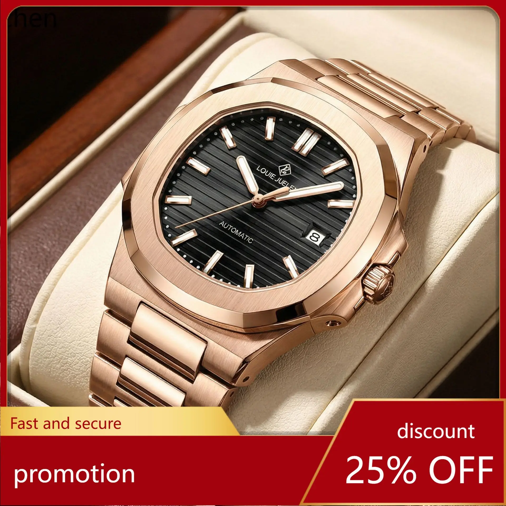 

Zml men's watch mechanical wristwatch boys watch