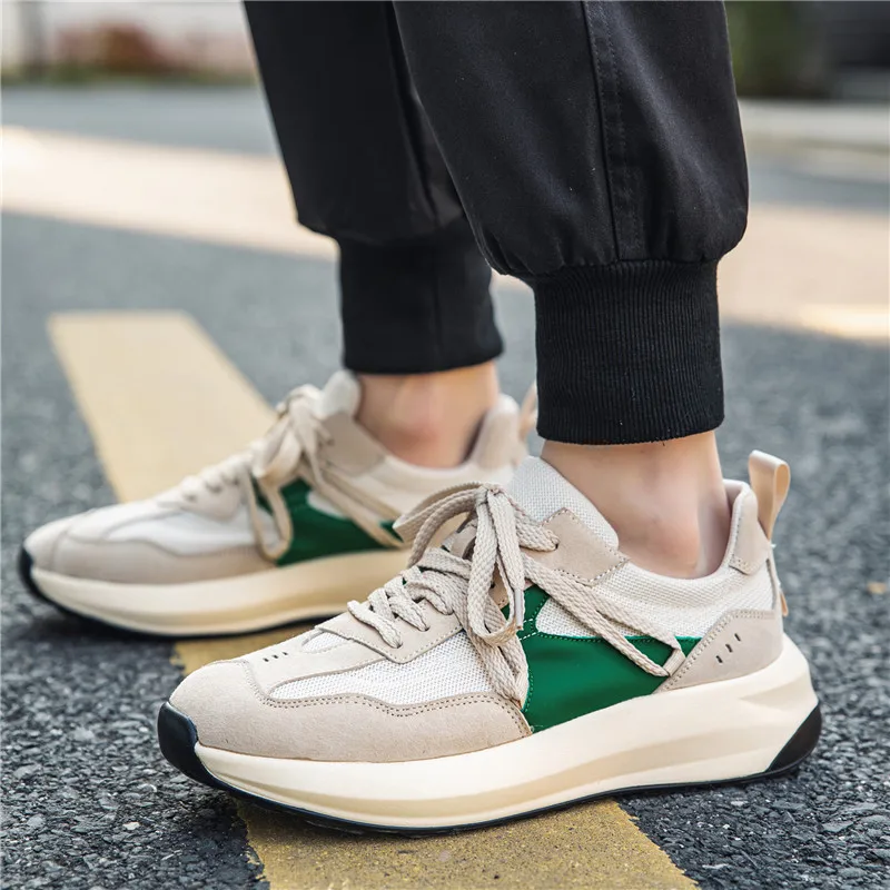 New Arrivals Spring Men Running Shoes Fashion Non-Slip Men Sneakers Outdoor Trend Lace-Up Footwear Comfort Hard-Wearing