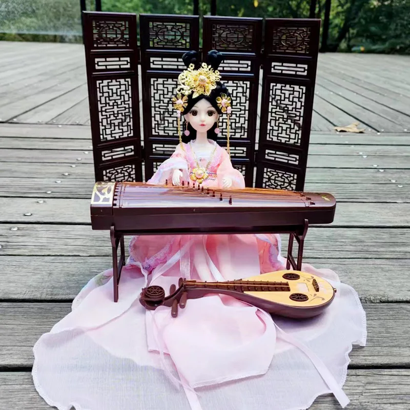 30cm moda estilo antigo chinês princesa/príncipe boneca 1/6 bjd boneca articulações móveis requintado estilo antigo saia vestir-se brinquedo