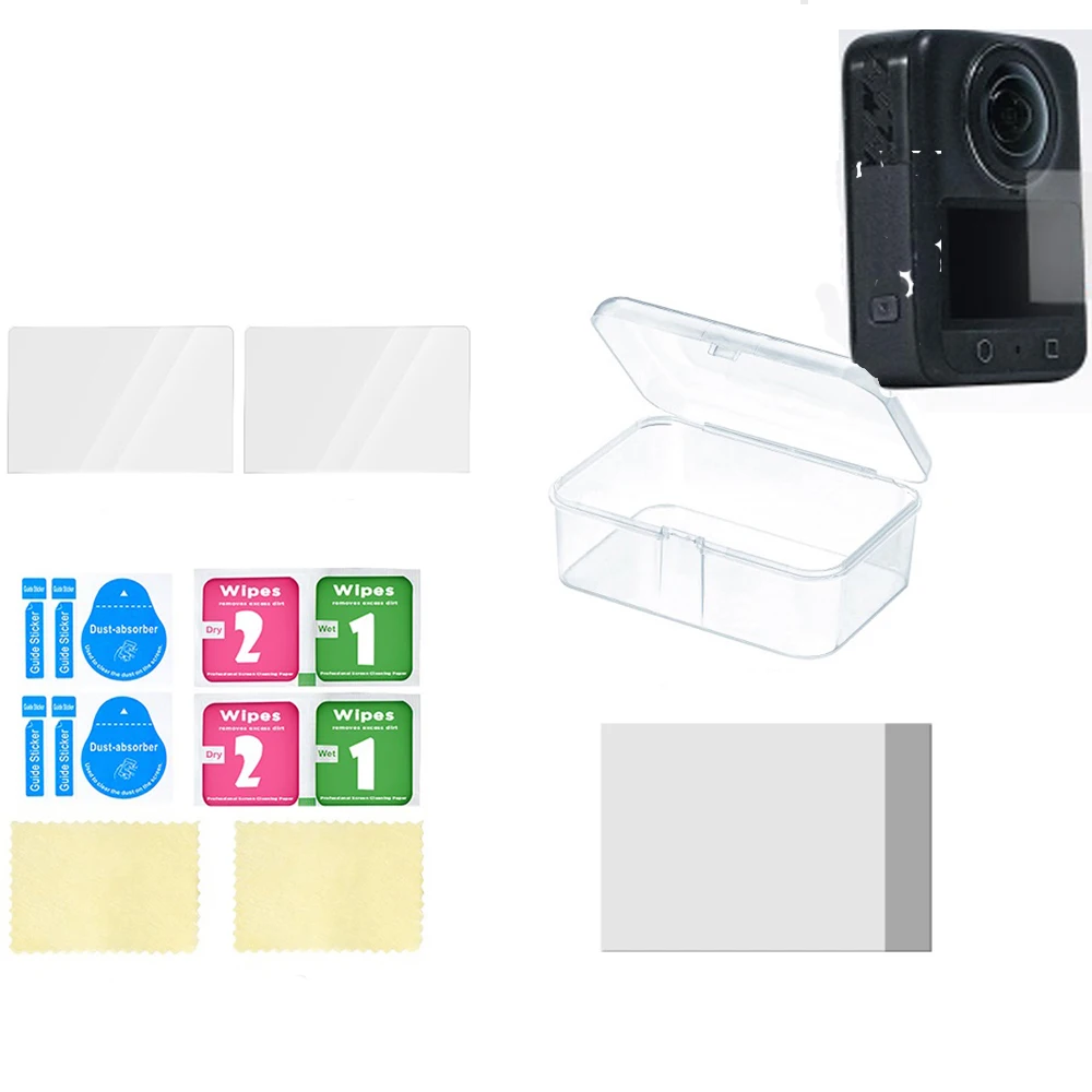 

2 Pcs Screen Protector For DJI Osmo 360 Camera HD Tempered Glass Protective film 9H Hardness Easy Installation Kit
