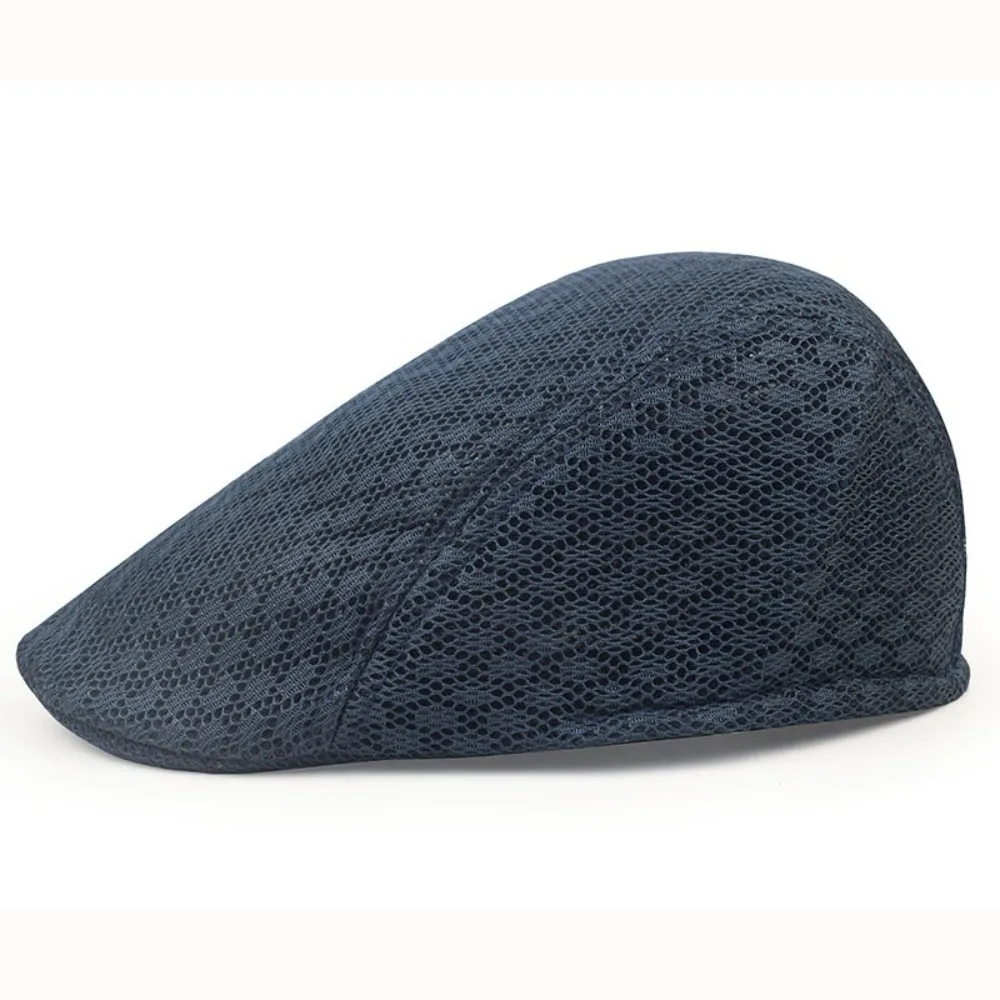 Casual Korean Version Duck Tongue Hat Solid Color Hollow Mesh Berets Breathable Sun Hat Unisex