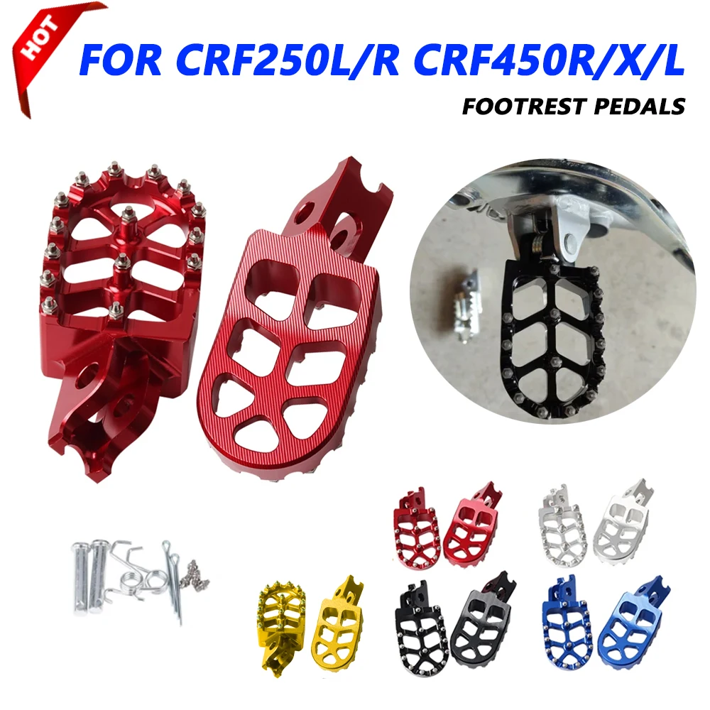 

For Honda CRF250L CRF 250 L CRF250 CRF300L RALLY CRF250R CRF450R CRF450X CRF450L Accessories FootRest Footpegs Foot Pegs Pedals