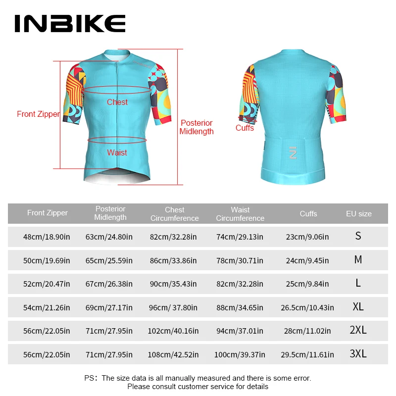 INBIKE Cycling Jersey Men Short Sleeve Bike Shirts for Men Breathable Biking Bicycle Full Zipper Top for Riding with Pockets