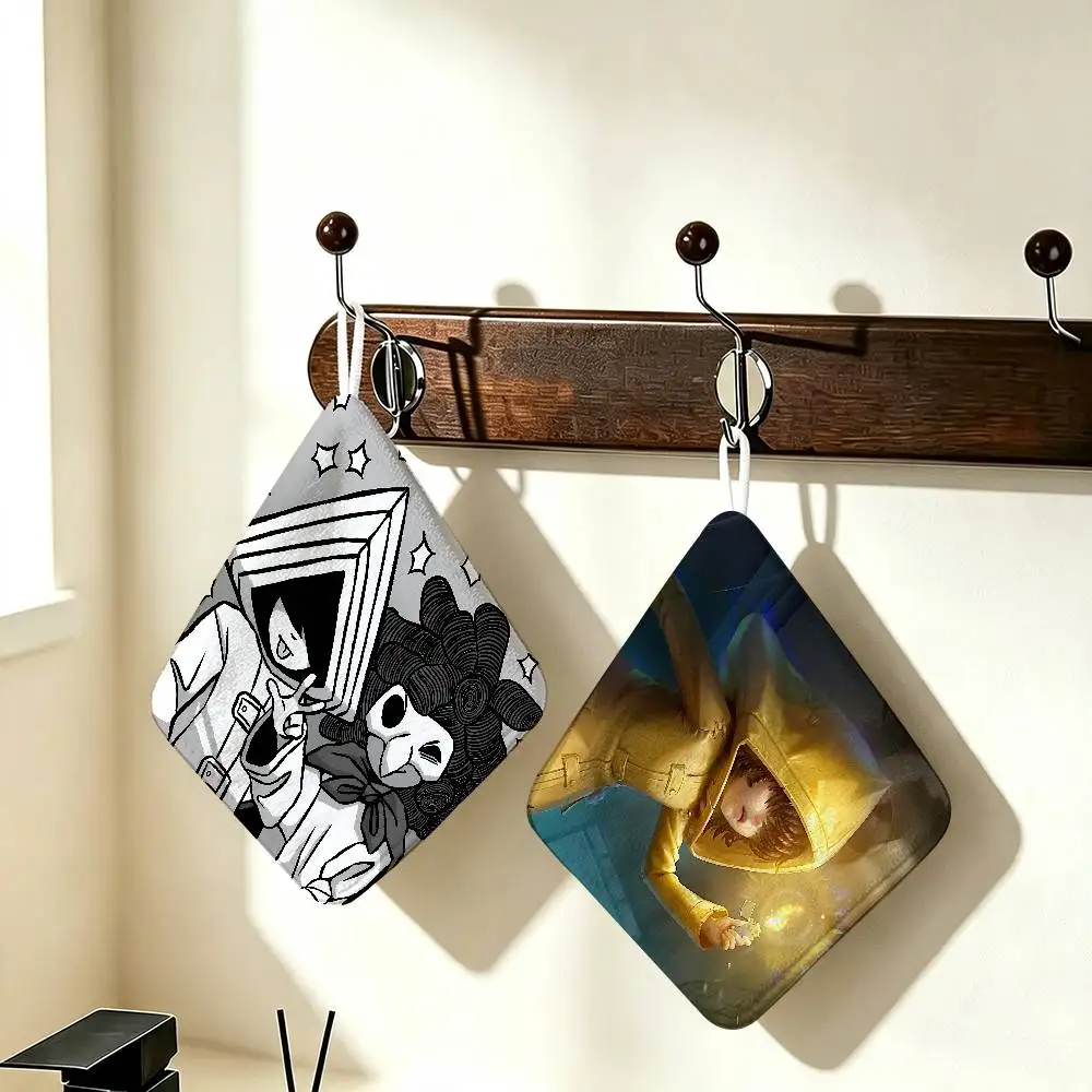 Game L-Little Nightmares Hand Towel Set Natural Hypoallergenic, Soft Absorbent Quick Dry Towels For Bathroom Kitchen