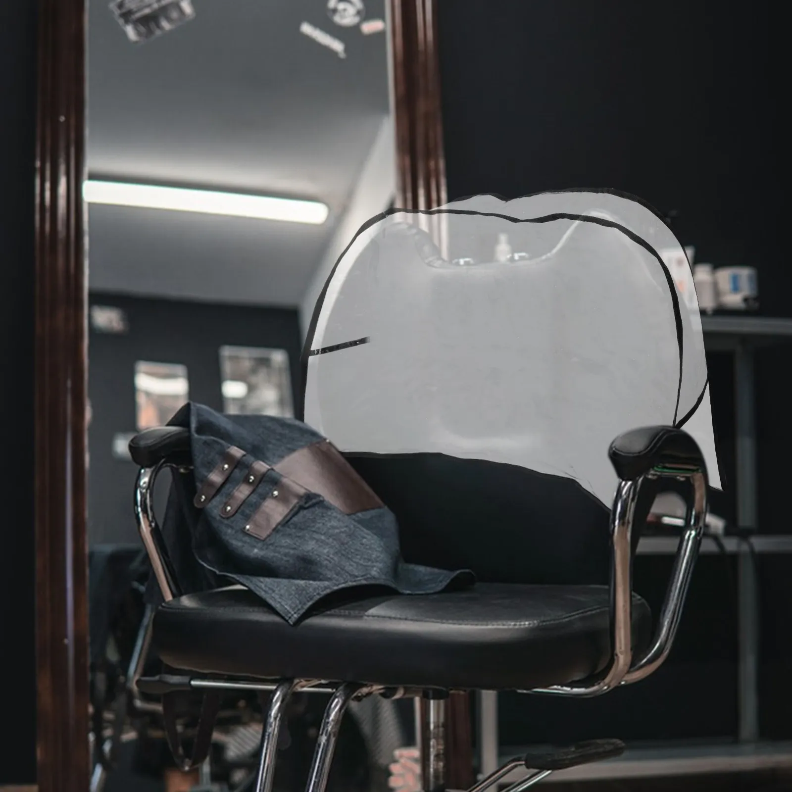 Clear Salon Chair Cover Waterproof Plastic Back Protector for Styling Chairs 51x40x12cm Hairdressing Spa Chair Slipcover