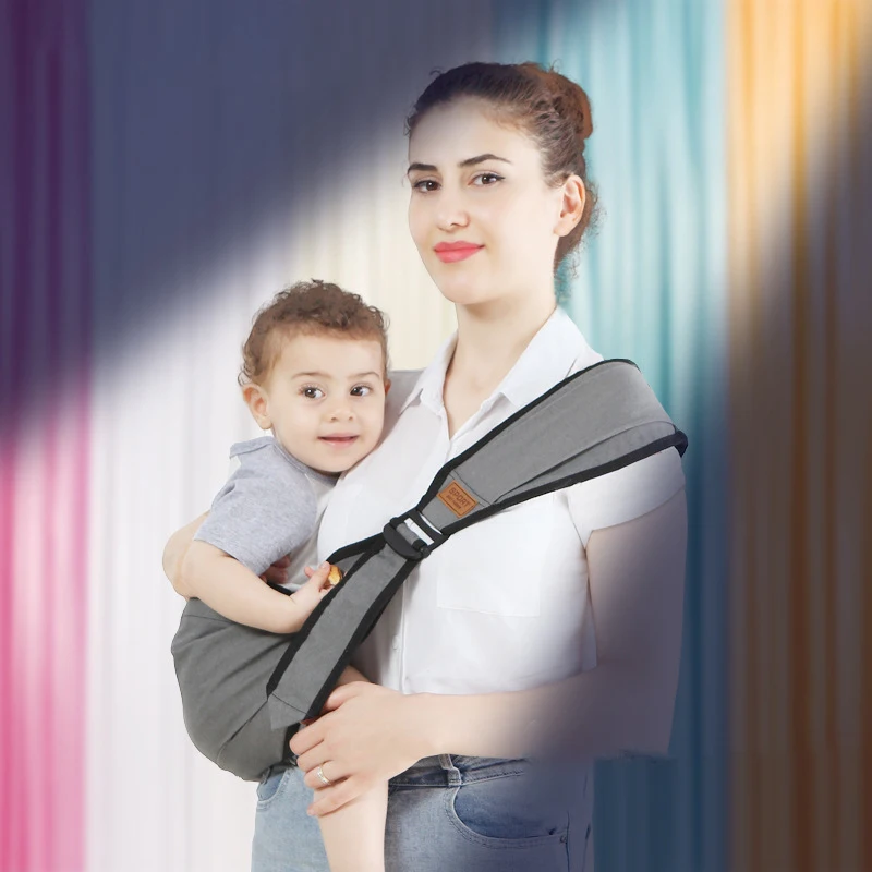 1 piece of gray four season universal newborn cross hugging baby shoulder strap waist stool baby travel equipment baby carrier