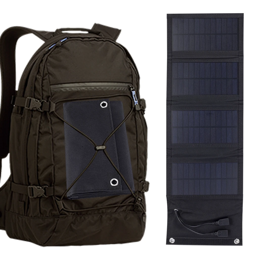 Складная солнечная панель 10 Вт IP65 Водонепроницаемое уличное портативное складное зарядное устройство для солнечной панели для кемпинга на открытом воздухе Зарядное устройство для солнечной батареи