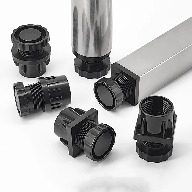 Piedini per gambe della sedia di livellamento regolabili M6 M8 M10 Tappetino per mobili Base a vite Protezione per pavimento dell'armadio Tappetino antiscivolo Tappo per tubo dado