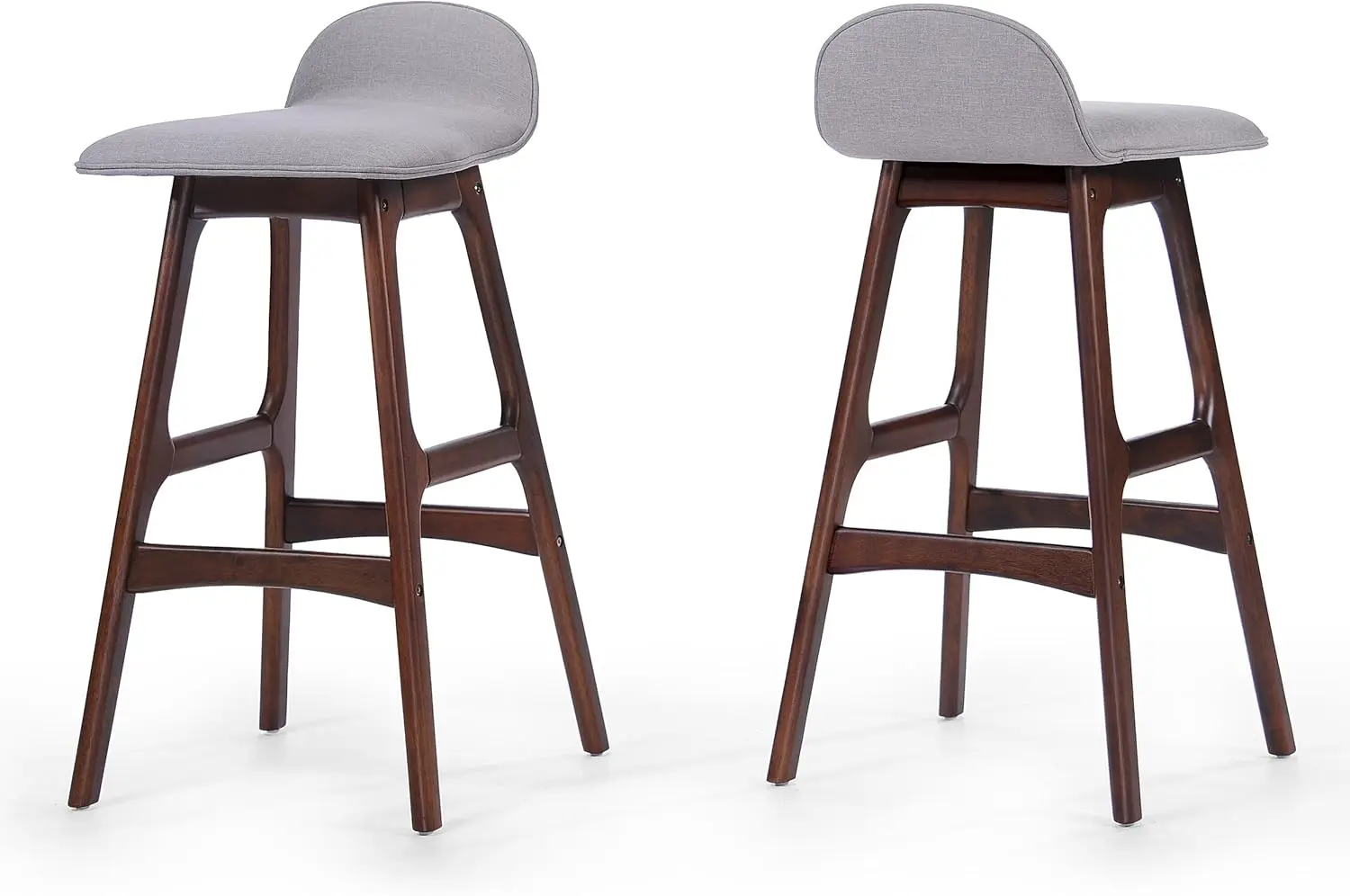 

Ali Fabric Barstools, 2-Pcs Set, Light Gray