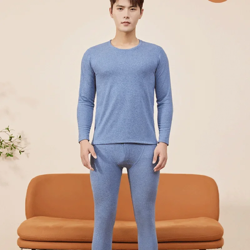 Velvet Thick Warm Long John Women Winter Clothes Wool Thermal Underwear For Men Plus Size Thermal Set Female Second Skin Suit