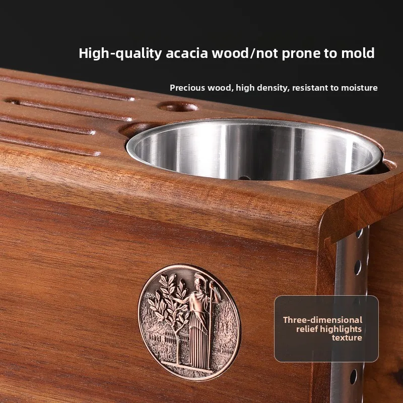 Solid Wood Kitchen Knife Holder Multi-Functional Chopstick & Cutting Board Organizer Display Stand for Cutlery view 5