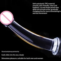 [NM]4Sizes TPE Transparent Anal Plug Jelly Dildo Sex Toys For Man Woman Suction Cup Cock Vaginal Masturbation Soft Small Penis - Image 2