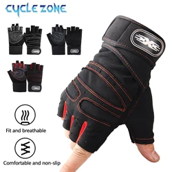 Cycling Half Finger Gloves Fitness Weightlifting Training Glove MTB Road Bike Non Slip Mittens Sports Exercise Train Equipment