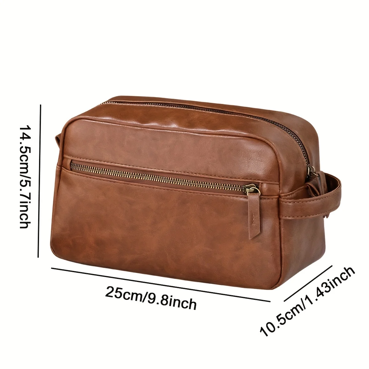 Men Business Travel Wash Toiletry Bag Waterproof PU Leather Bathroom Shaving Tools Organizer Bag Makeup Pouch Women Cosmetic Bag