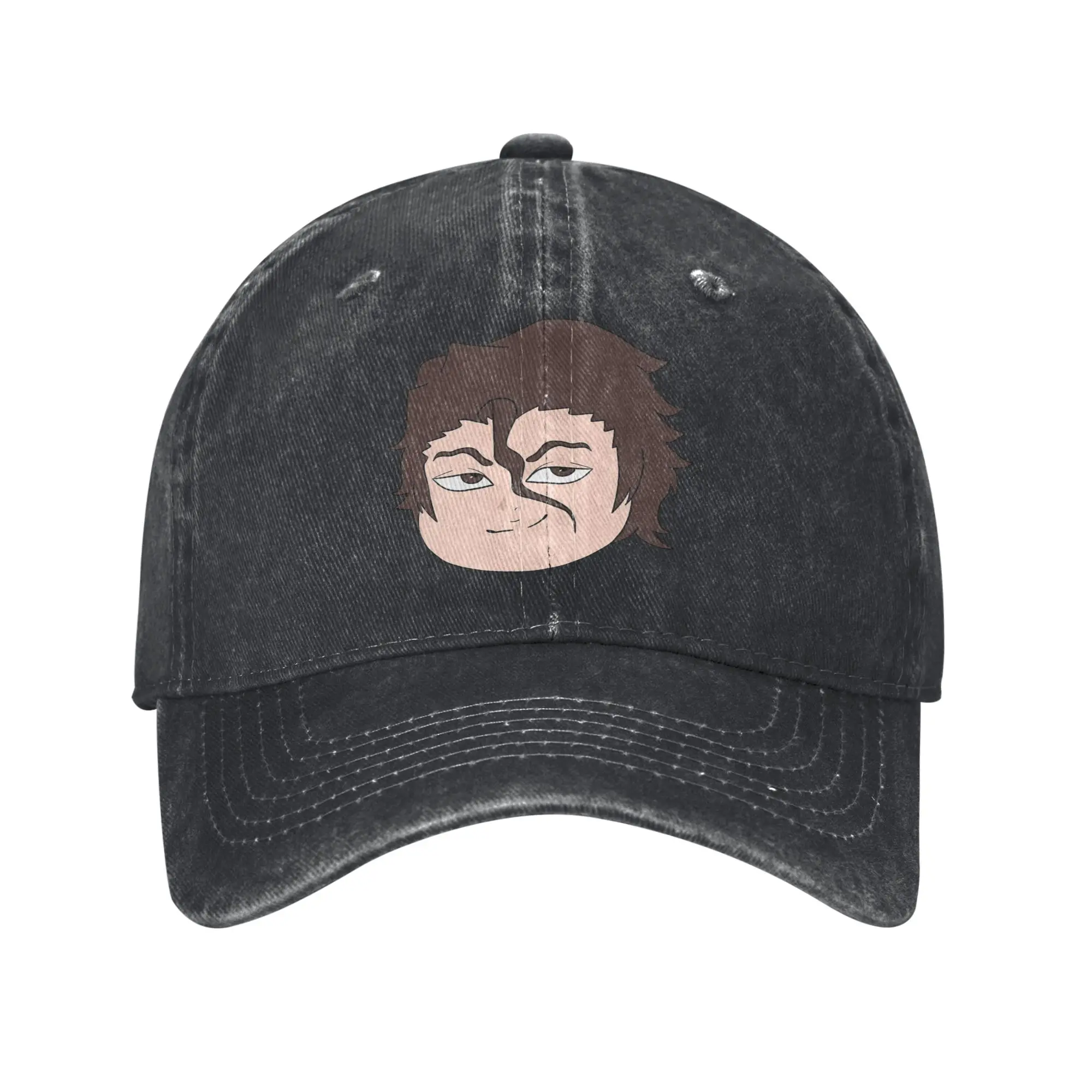 Aizen Chibi Head Bleachs Washed Baseball Cap  Streetwear Sun Hip Hop Hats Summer Female Male Tennis Skate Baseball Caps