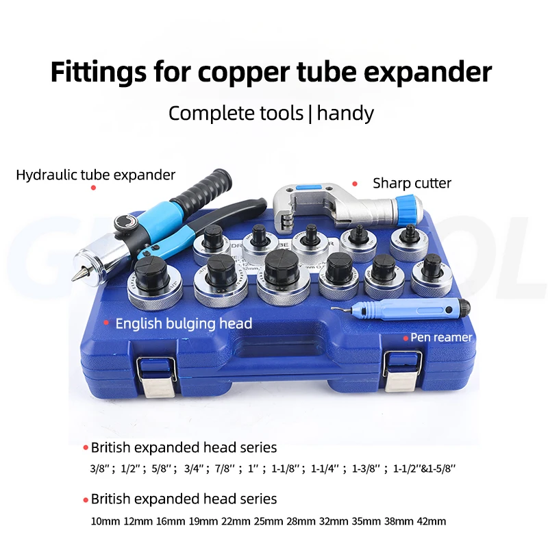 CT-100 Copper Tube Expander Cup Shaped Steel Tube End Hydraulic Refrigeration Tool Condensing TubeManual Levered Expander