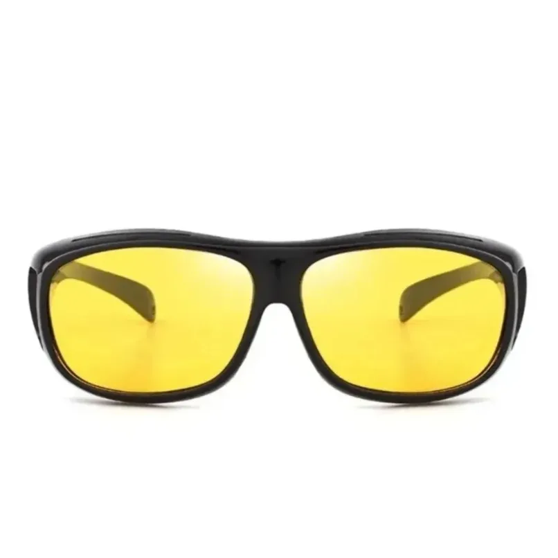 Night Vision Glasses Anti-Glare Yellow Lens for Night Driving Wrap Around For Men Women UV Protection Polarized Safety Outdoor