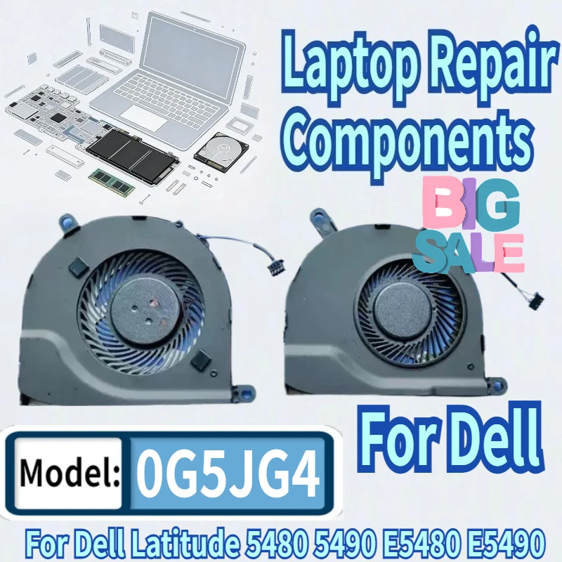 

Laptop Heatsink For Dell Latitude 5480 E5490 5490 E5480 Cooling Fan 0G5JG4 G5JG4 CN-0G5JG4