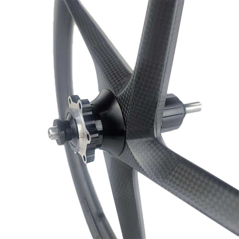 5 Sopke 74 112 6 Bolt Disc Brake Folding Bike Parts 16inch 349 Mini Bicycle Fivespoke 7 Speed Carbon Wheel Beskardi For Brompton