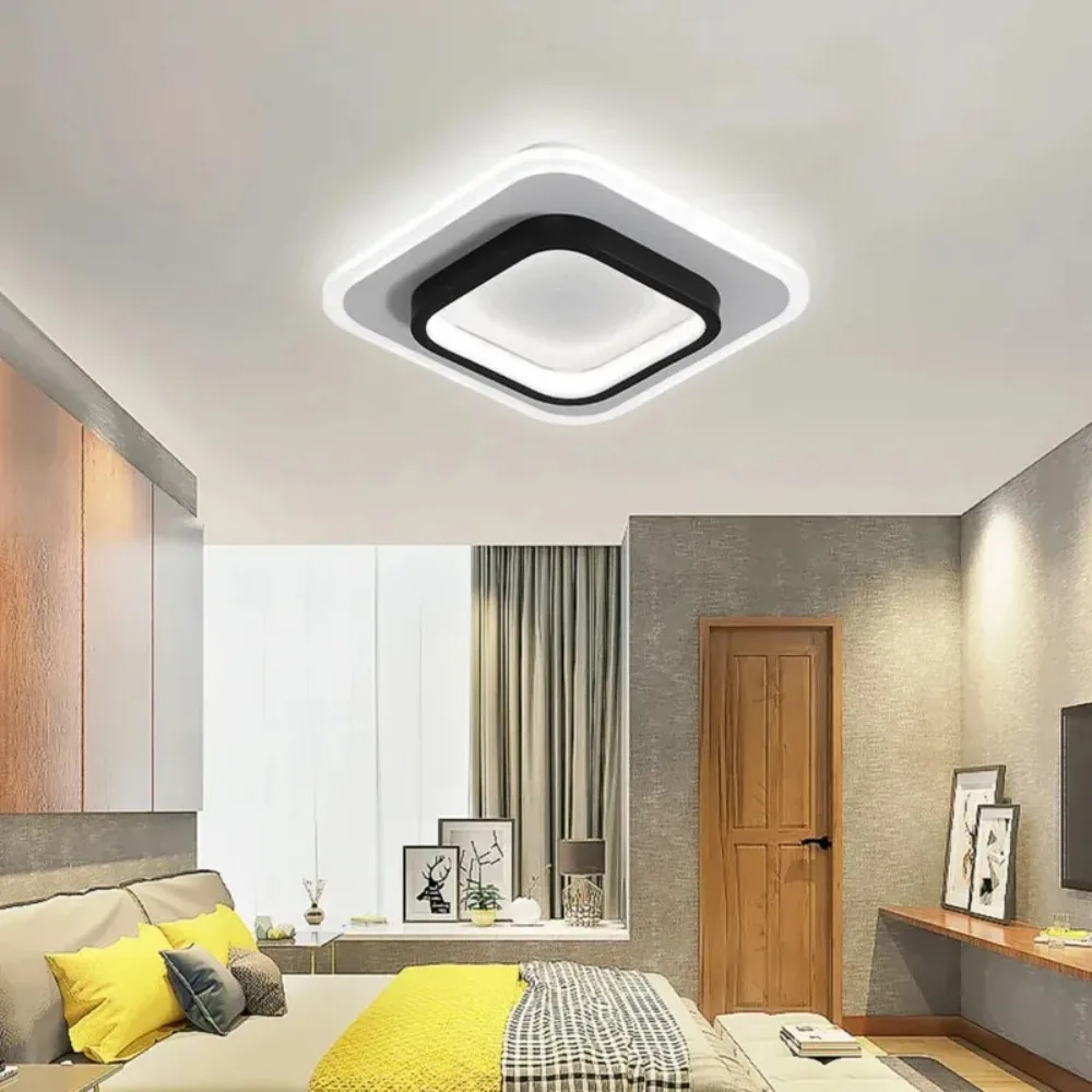 Quadrado Interior LED Luz De Teto, Lâmpada De Quarto, Sala De Estar, Corredor, Corredor, Varanda Decoração De Iluminação, Moderno