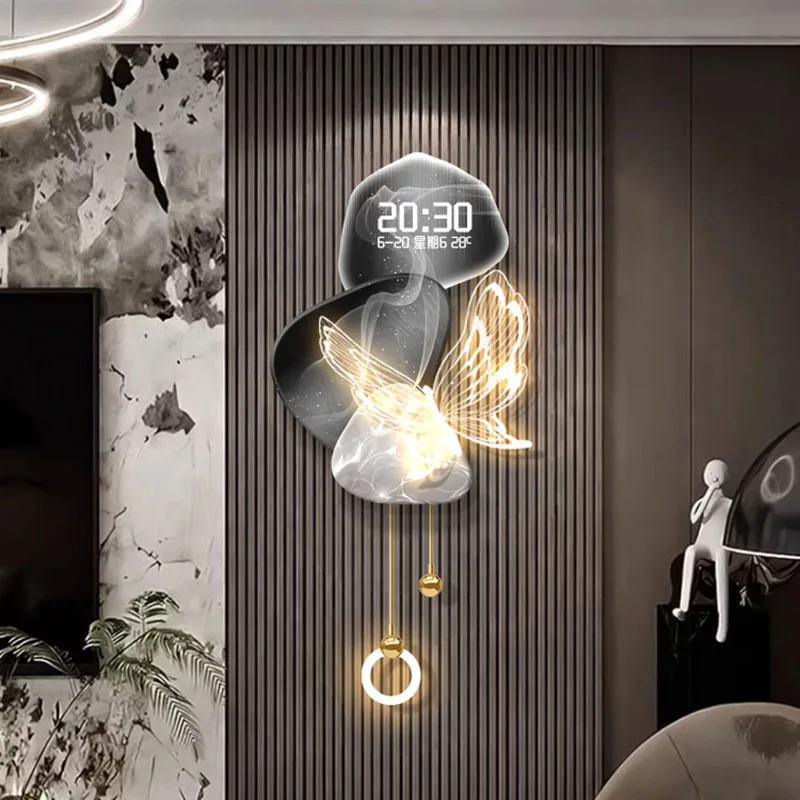 Led Luxury Wall Watch Xenomorph Modern Bedrooms Creative Design Fashion Wall Clocks Restaurant Horloge Murale Room Decorations