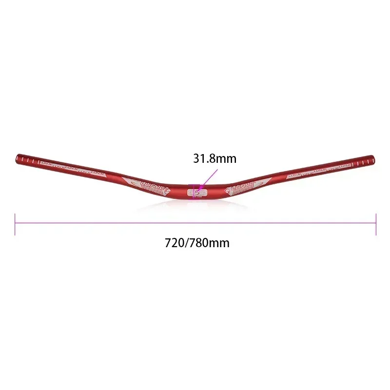 Guidão mtb de liga de alumínio, guidão de bicicleta para estrada, mountain bike, 31.8mm * 650/720/780mm, volante para bicicleta