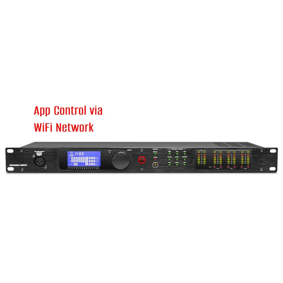 T-PA 2 Drive Rack 2 Input 6 Output Speaker Management System, Professional Audio Processor for Stage Audio Equipment