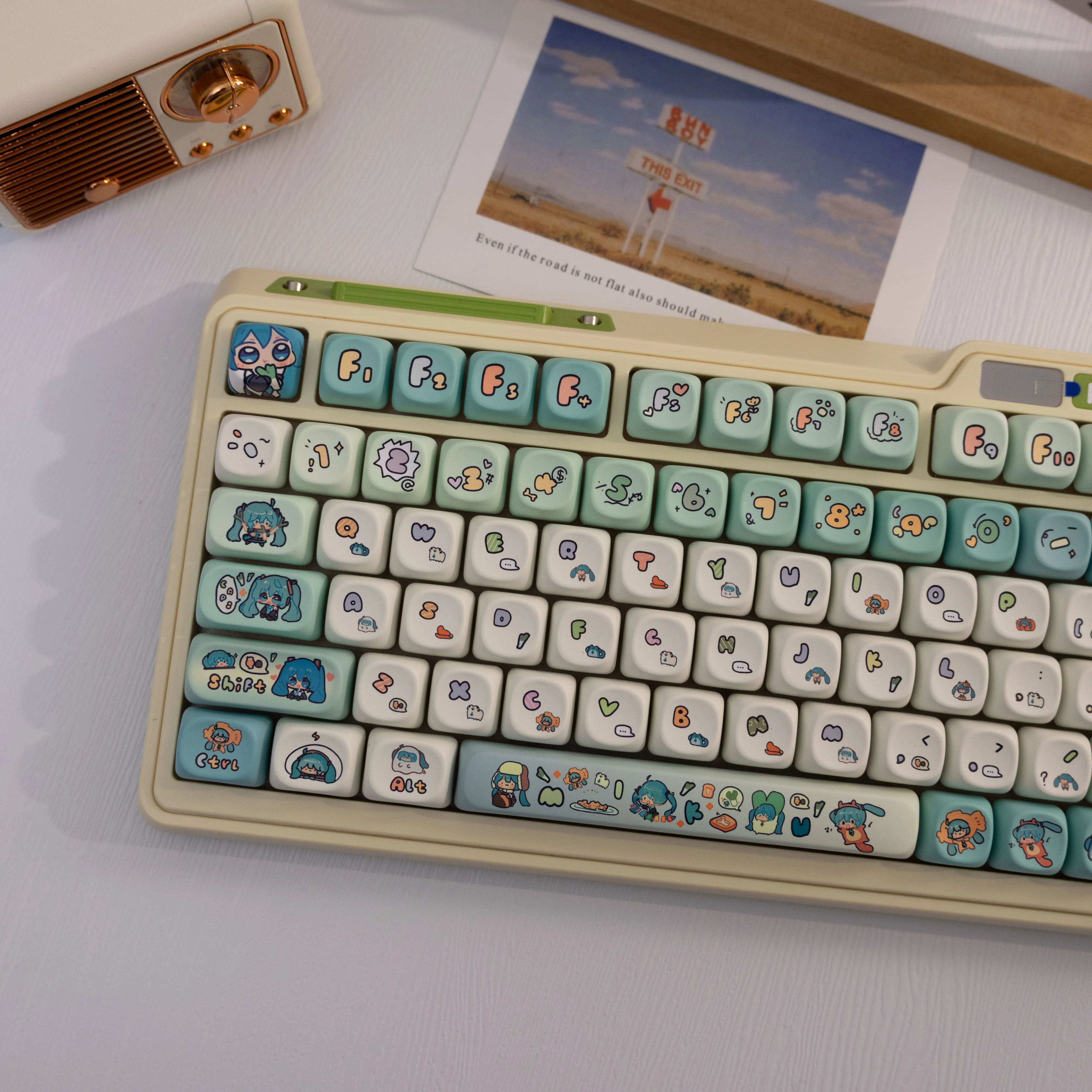 140-key chuyin Keycap  PBT Dye Sublimation MOA Contour Compatible with MX for  Keyboard Fit 61/64/68/87/96/104/108