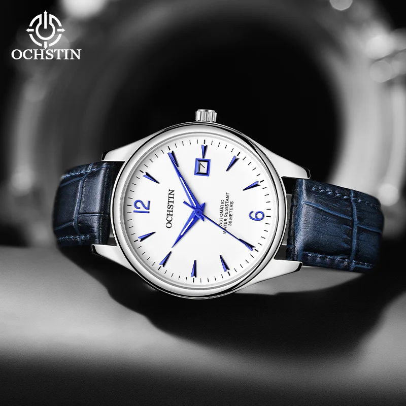OCHSTIN Master Series Watches Men‘s Leather Strap Wristwatch Male Automatic Mechanical Movement Clock Man Fashion Luxury Watch