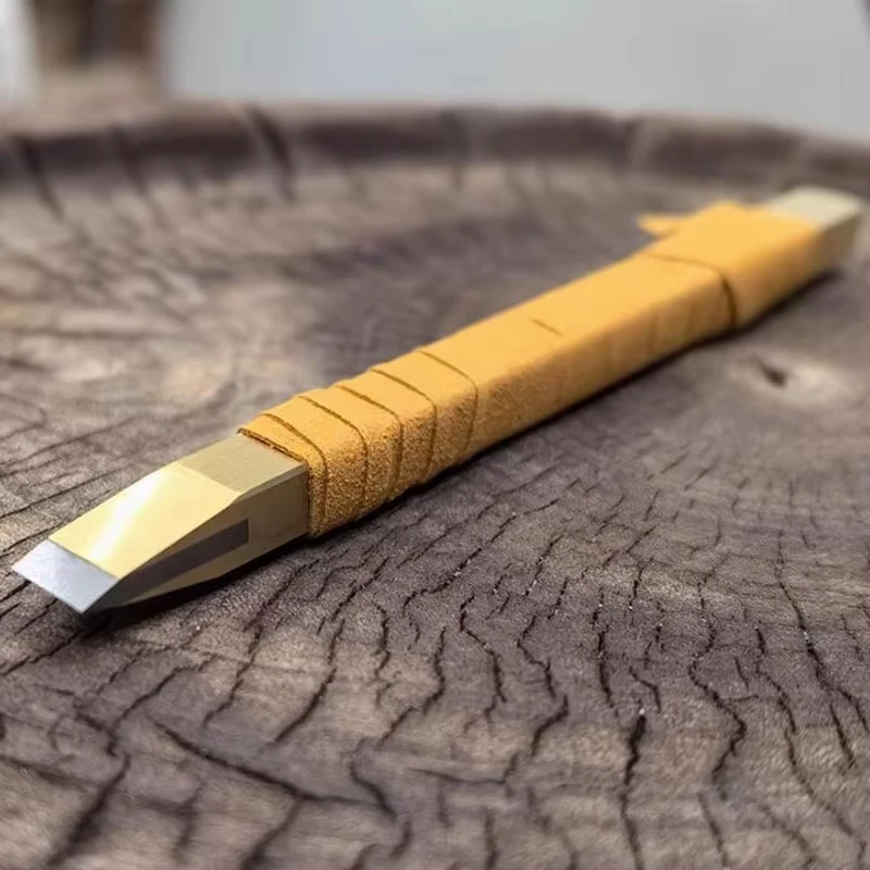 Seal Carving Knife Tungsten Steel Blade Brass Handle for Seal Stone Engraving Tool