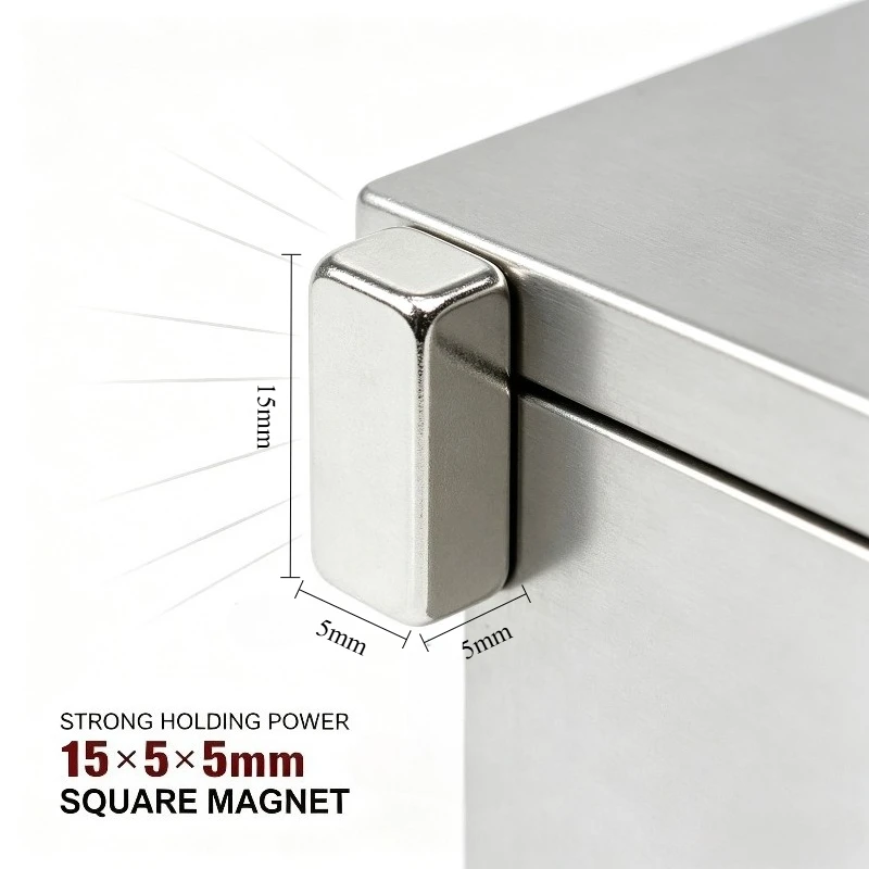 15x5x5mm Rectangular Neodymium Magnet Rare Earth Permanent Block Magnet for Industrial DIY Handcraft 15*5*5 mm Magnetic Magnet