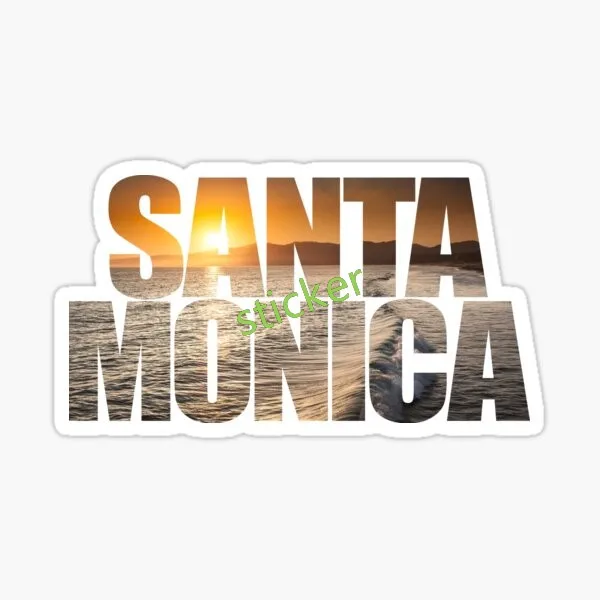 

Santa Monica Decorative Car Body Bumper Scratch Stickers Waterproof Decals for Racing Helmet Moto Body Styling Decoration