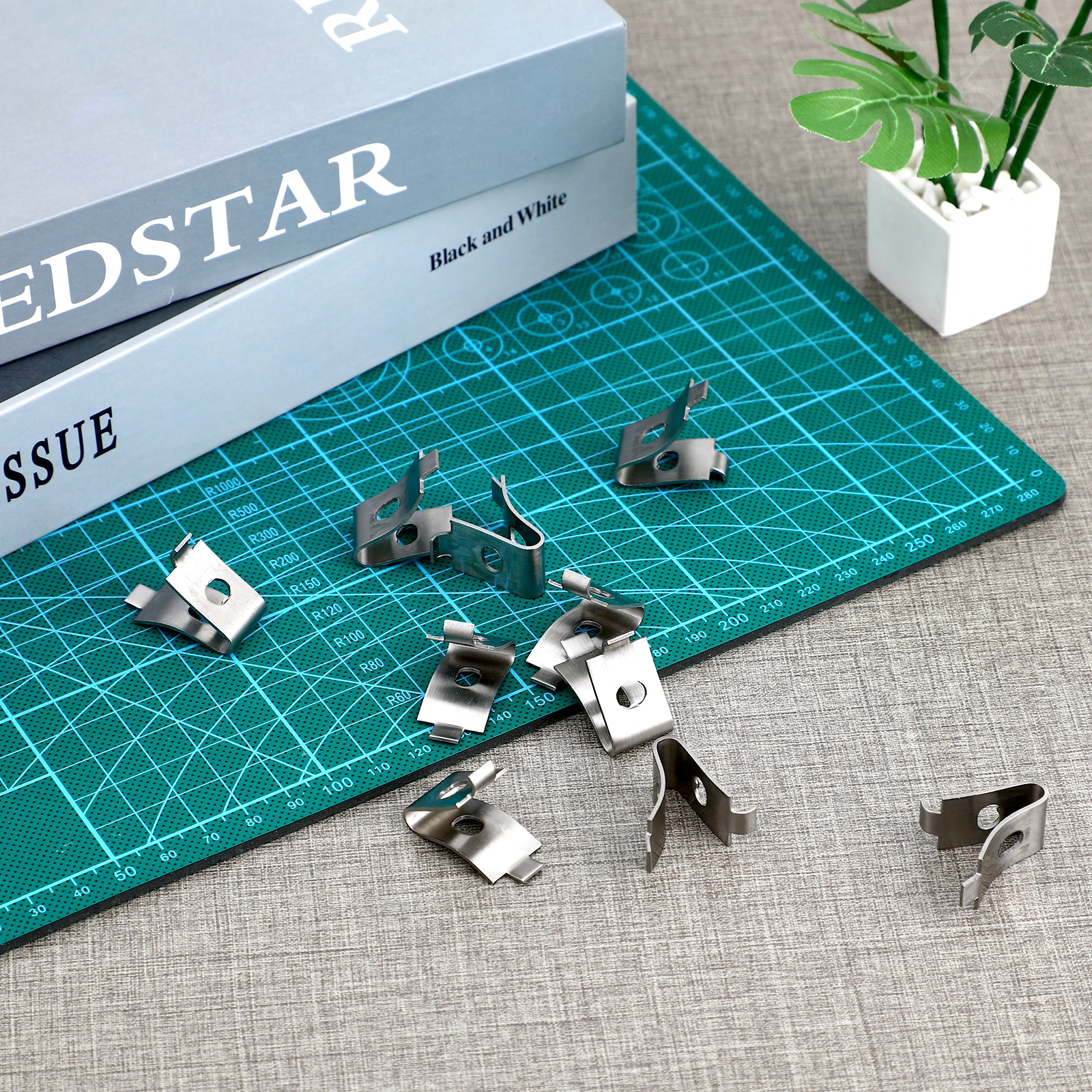 

10pcs Stainless Steel Shelf Brackets Heavy Duty Support Clips Glass Shelves Cabinet Storage Rust Proof Durable Garage Tool Room