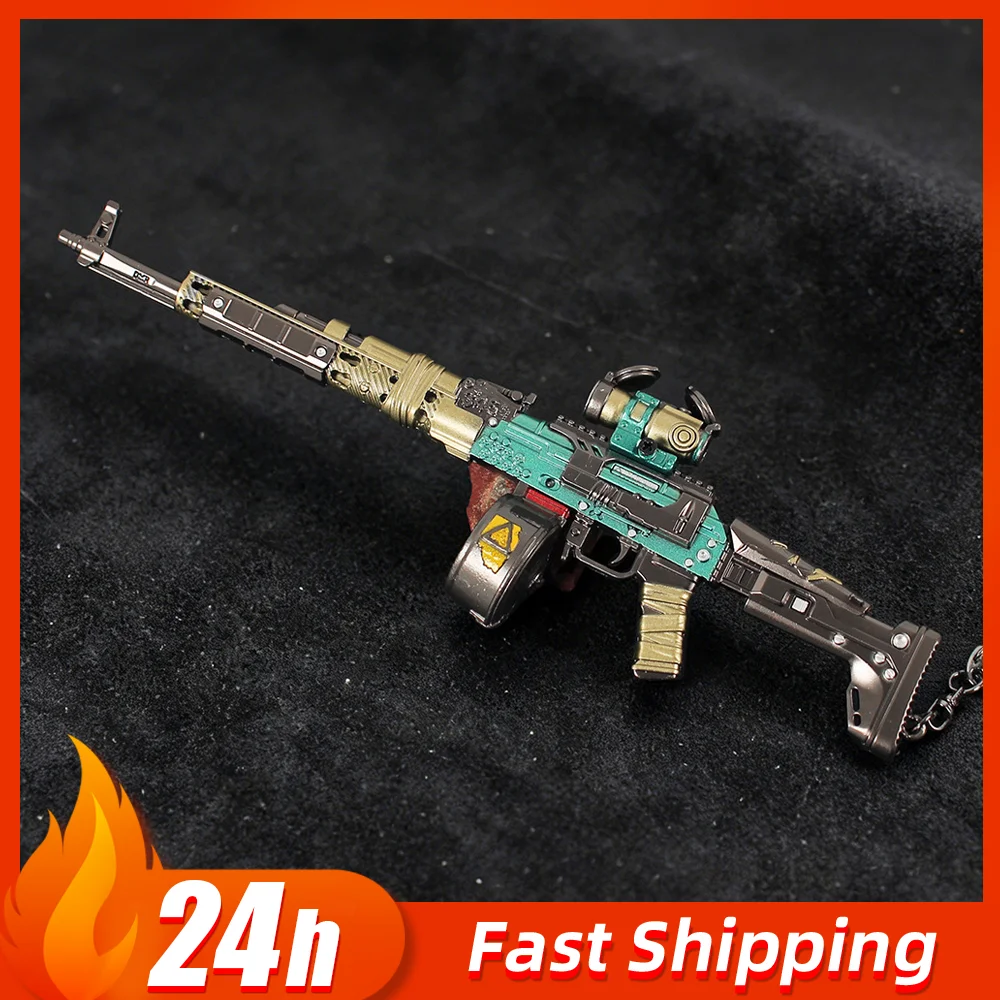 22 cm Delta Force AKM fusil d'assaut-Bullseye modèle pistolet porte-clés détachable vue jeu périphérique jouet pistolets artisanat ornement garçon cadeau