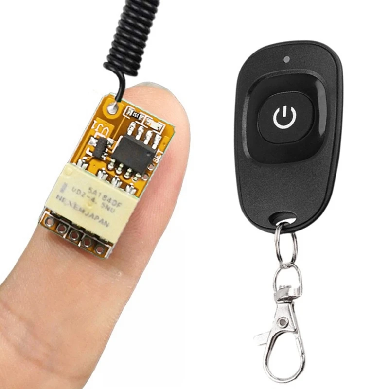 รีเลย์สัมผัสปุ่มประหยัดพลังงานขนาดเล็ก DC3.7V-12V 433MHz สมาร์ทโฮมสวิตช์ระยะไกลขนาดเล็ก