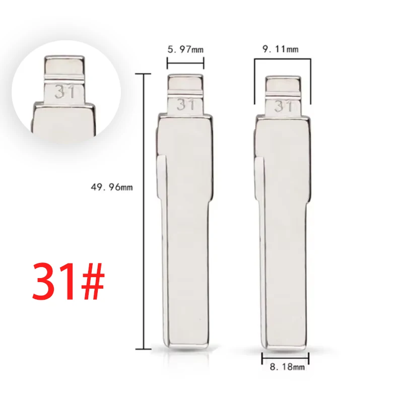 10pcs/lot Keydiy KD xhorse VVDI JMD 31# 86# HU66 Metal Uncut Blank Flip Remote Key Blade For VW Passat Bora Seat Skoda audi