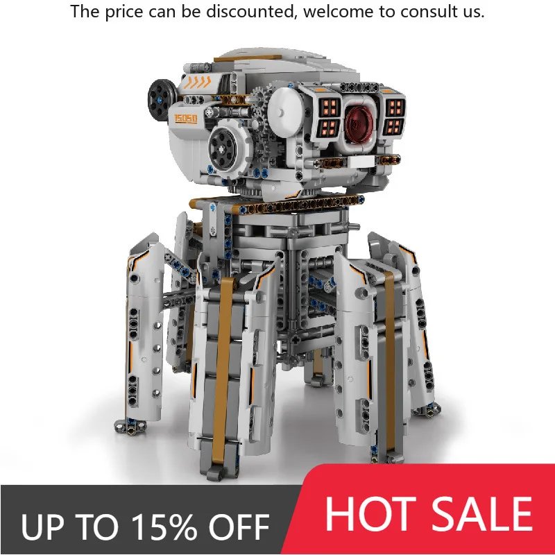 

MOULD KING MOC 15050 Uranus Heka MOC High-Tech Remote Control Robot 3 In 1 APP Control Deformation Fit Building Blocks Assembled
