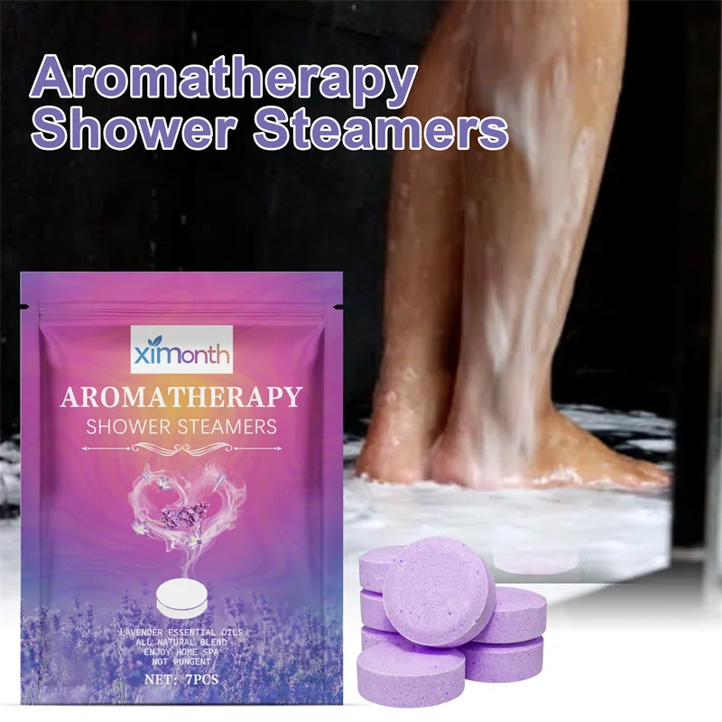 Lavender Bath Tablet Practical Easy to Dissolve Gently Clean Shower Steamer Aromatherapy Shower Tablet Female Rose Oil Tub soap