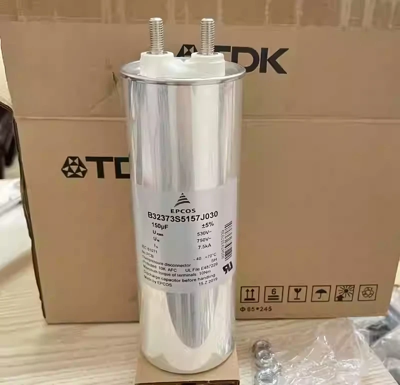 

Бесплатная доставка EPCOS B32373S5157J030 150uF750VAC 7.5KA 750uF 900V B25620-C0757-K881 DC-Link 250uF 330VAC B32362-A3257-J031 AEAK